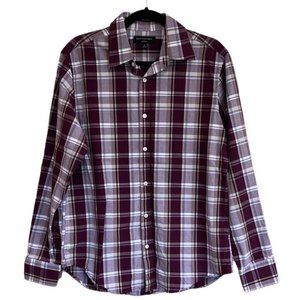 Men's NWOT Banana Republic Classic‎ Plaid Button Down M